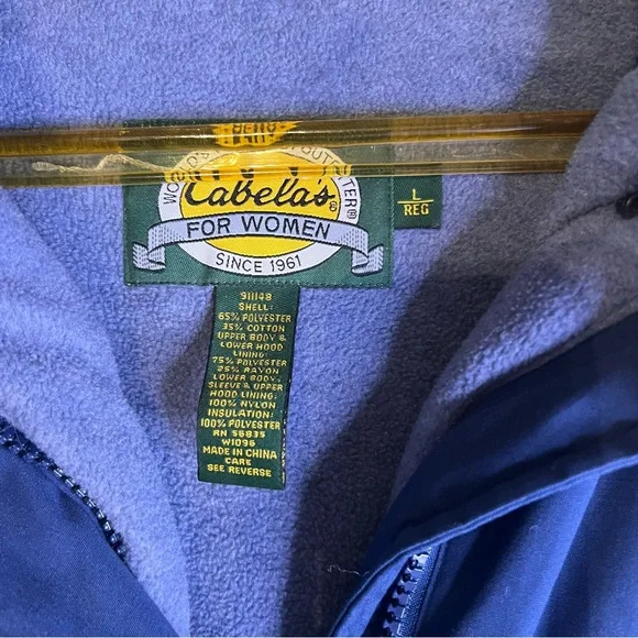 Cabela's Navy Blue Hooded Parka - Picture 4 of 8